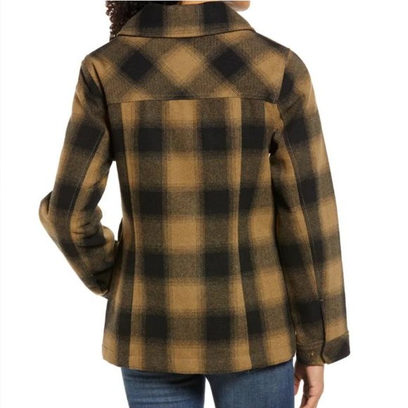 Pendleton Women's Stanford Plaid Wool Blend Zip-Up Jacket, Camel/Black/Buffalo - Picture 4 of 8
